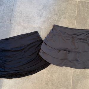 Athleta skorts bundle gray & black